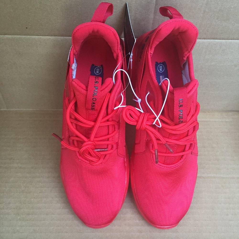 U.S. POLO ASSN. Women's Red & Black Pacer Low-top - Picture 8 of 9